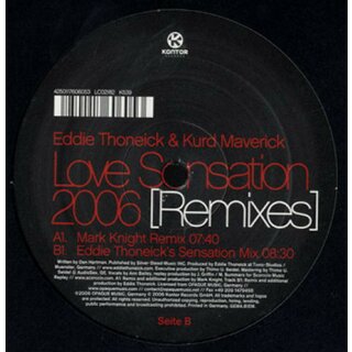Eddie Thoneick & Kurd Maverick- Love Sensation (2006 Remixes) Vinyl