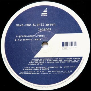 Dave 202 & Phil Green - Legends Vinyl